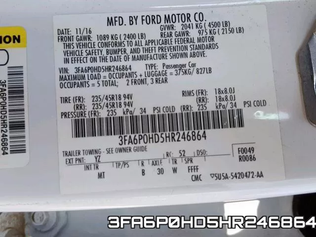 3FA6P0HD5HR246864 фото 2