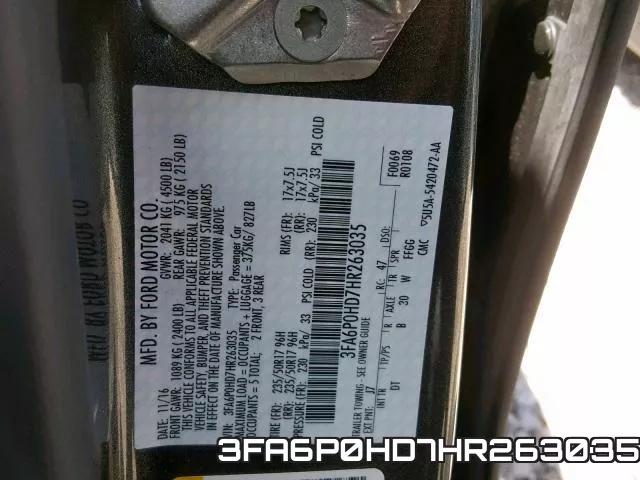 3FA6P0HD7HR263035 фото 2