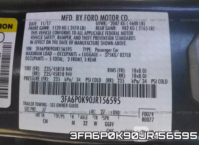 3FA6P0K90JR156595 фото 10
