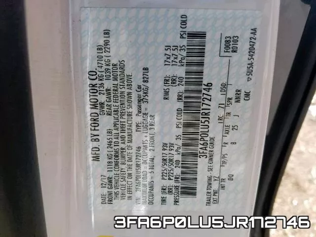 3FA6P0LU5JR172746 фото 2