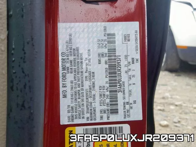 3FA6P0LUXJR209371 фото 2