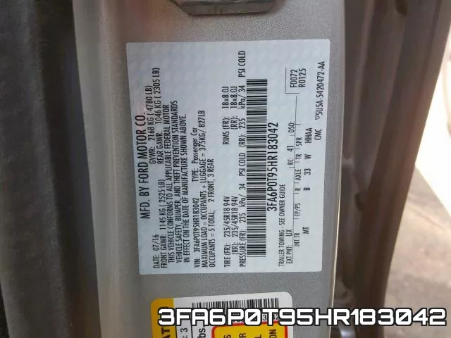 3FA6P0T95HR183042 фото 2
