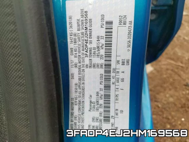 3FADP4EJ2HM169568 фото 2