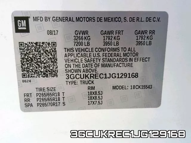3GCUKREC1JG129168 фото 2