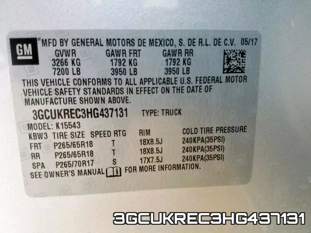 3GCUKREC3HG437131 фото 2