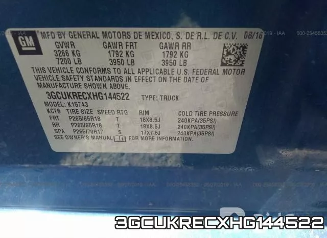 3GCUKRECXHG144522 фото 10