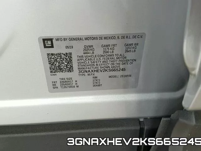 3GNAXHEV2KS665245 фото 2