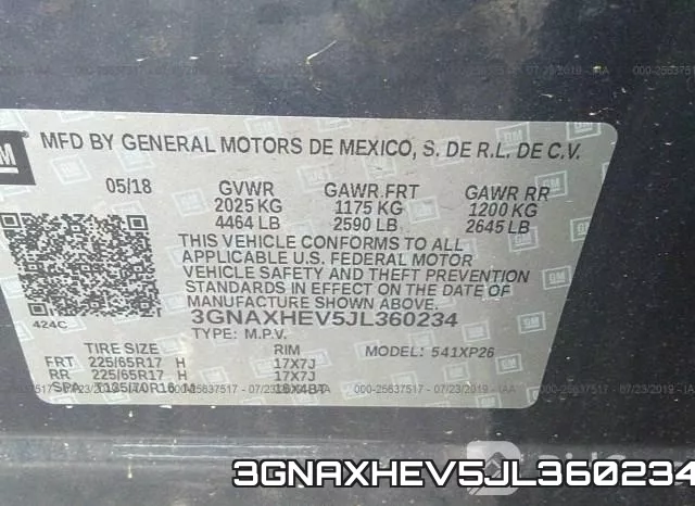 3GNAXHEV5JL360234 фото 10