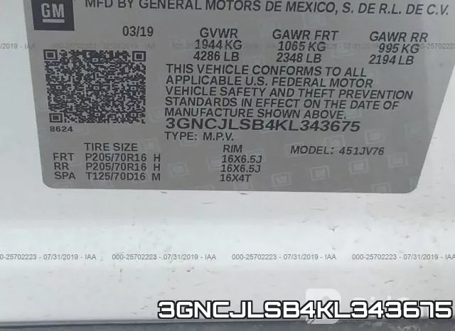 3GNCJLSB4KL343675 фото 10