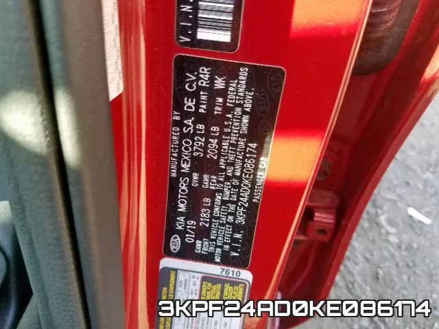 3KPF24AD0KE086174 фото 2