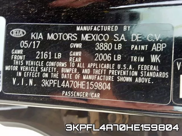 3KPFL4A70HE159804 фото 2