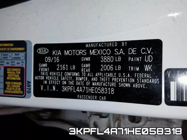 3KPFL4A71HE058318 фото 2