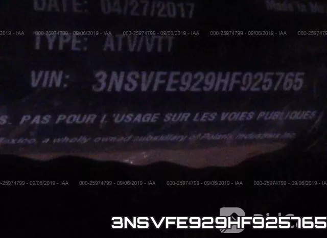 3NSVFE929HF925765 фото 2
