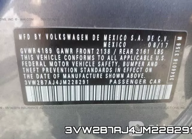 3VW2B7AJ4JM228291 фото 10