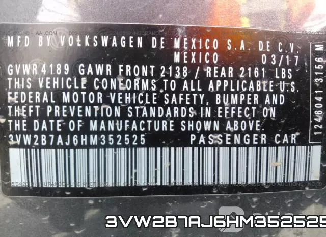 3VW2B7AJ6HM352525 фото 10