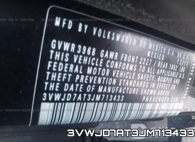3VWJD7AT3JM713433 фото 10