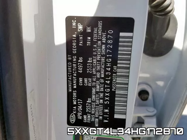 5XXGT4L34HG172870 фото 2