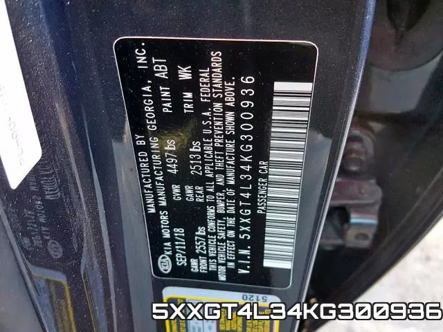 5XXGT4L34KG300936 фото 2
