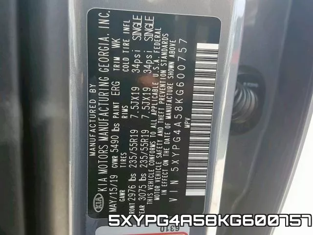 5XYPG4A58KG600757 фото 2