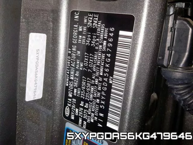 5XYPGDA56KG479646 фото 2
