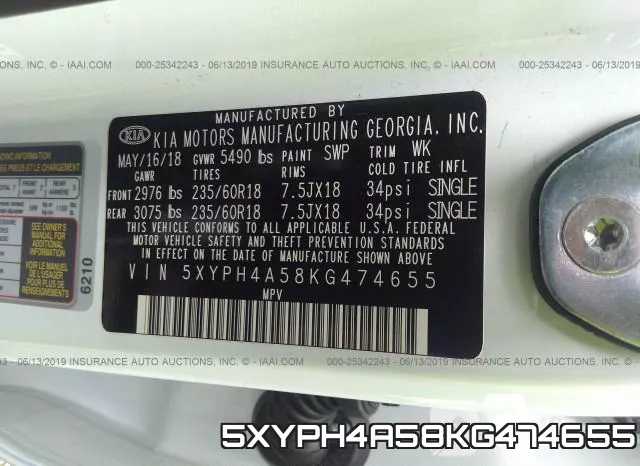 5XYPH4A58KG474655 фото 10