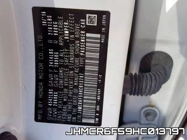 JHMCR6F59HC013797 фото 2