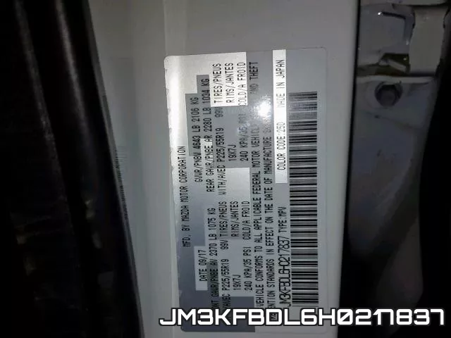 JM3KFBDL6H0217837 фото 2