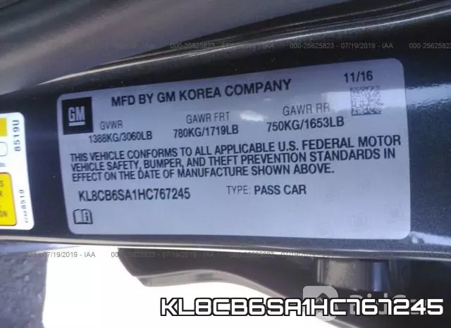 KL8CB6SA1HC767245 фото 10