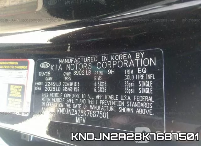 KNDJN2A28K7687501 фото 10