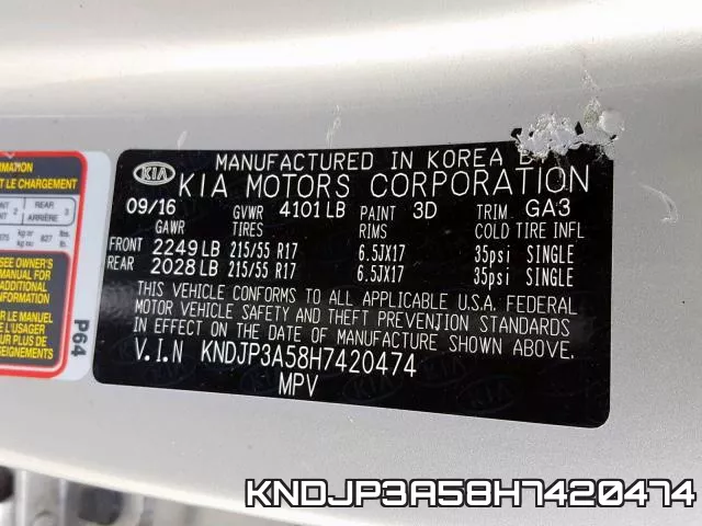 KNDJP3A58H7420474 фото 2