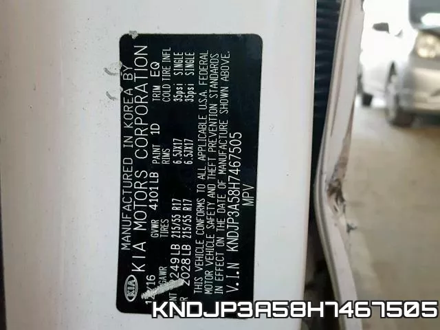 KNDJP3A58H7467505 фото 2