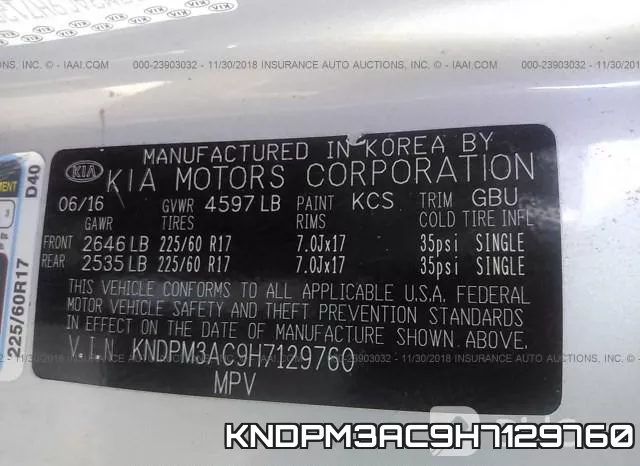 KNDPM3AC9H7129760 фото 10