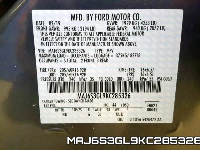 MAJ6S3GL9KC285326 фото 2