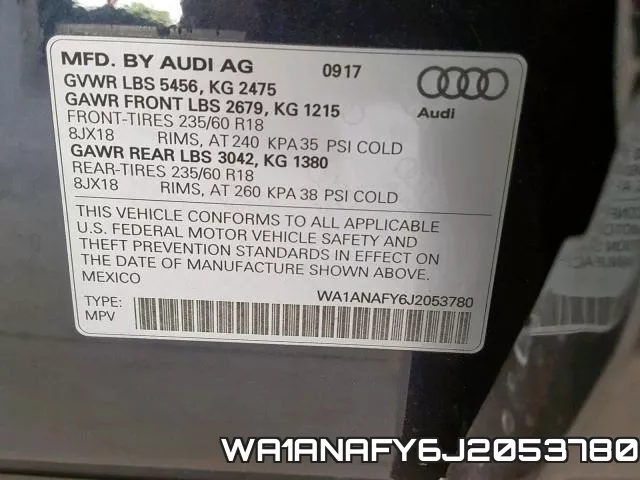 WA1ANAFY6J2053780 фото 2