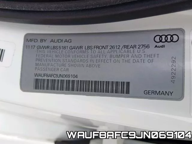WAUF8AFC9JN069104 фото 2