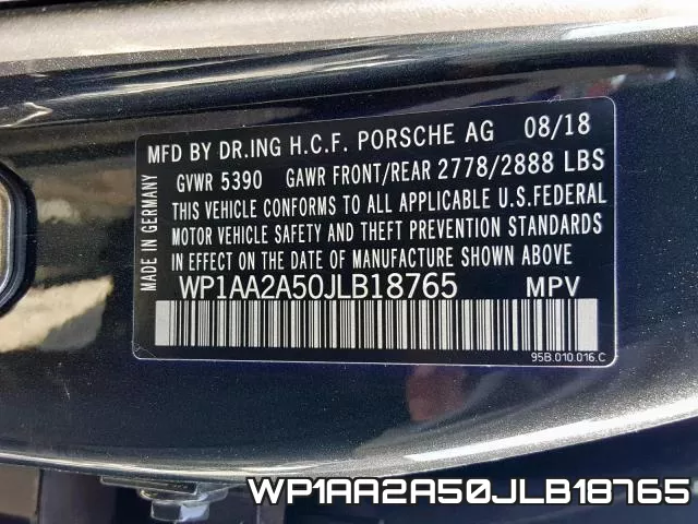 WP1AA2A50JLB18765 фото 2