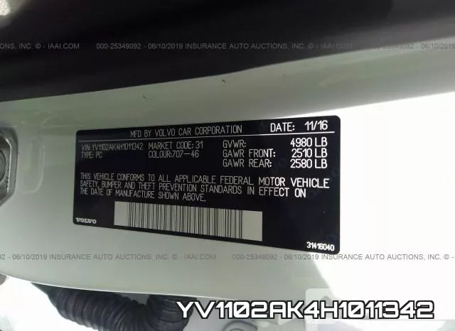 YV1102AK4H1011342 фото 10