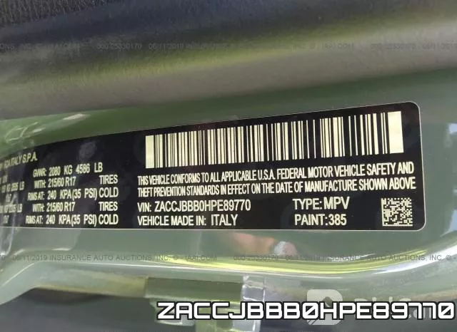 ZACCJBBB0HPE89770 фото 10