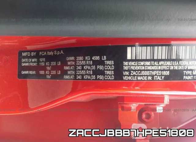 ZACCJBBB7HPE51808 фото 10