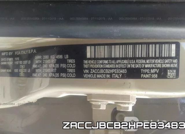 ZACCJBCB2HPE83483 фото 10