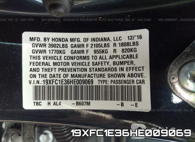 19XFC1E36HE009069 фото 10