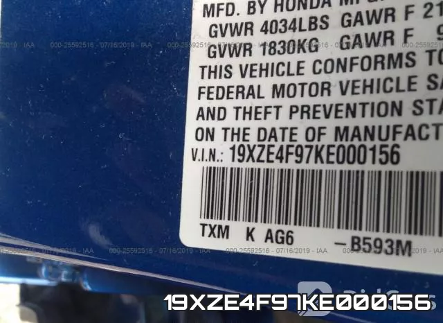 19XZE4F97KE000156 фото 10