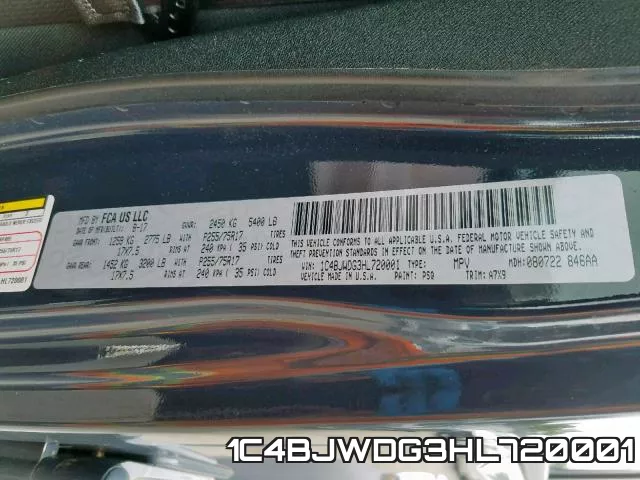 1C4BJWDG3HL720001 фото 2