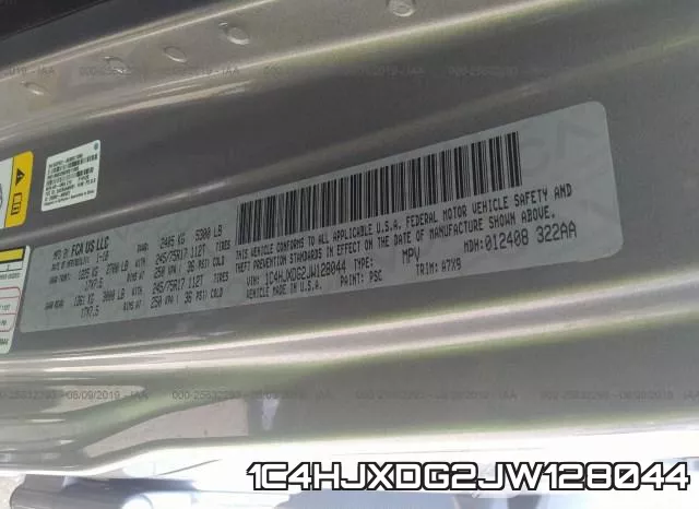 1C4HJXDG2JW128044 фото 10