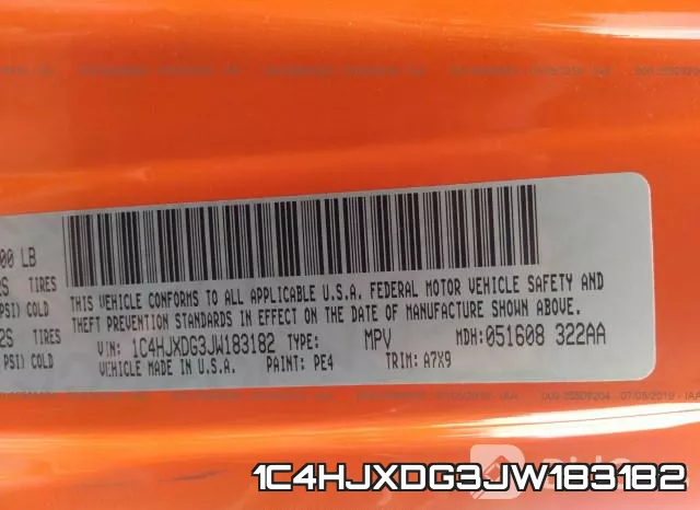 1C4HJXDG3JW183182 фото 10