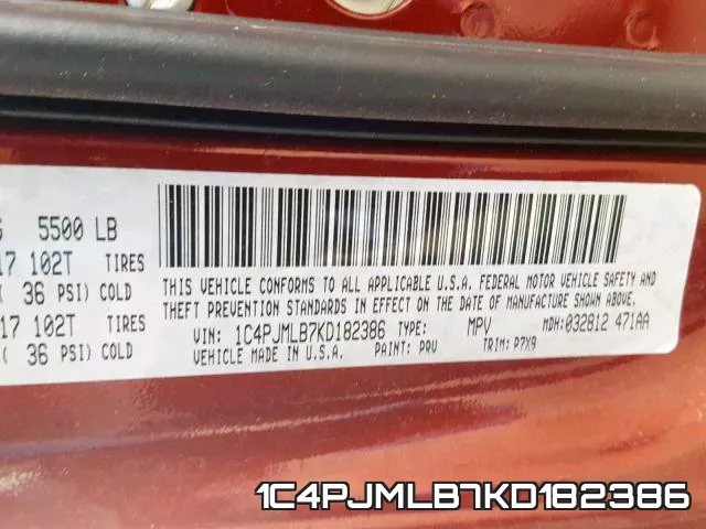 1C4PJMLB7KD182386 фото 2