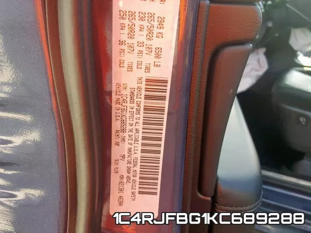 1C4RJFBG1KC689288 фото 2
