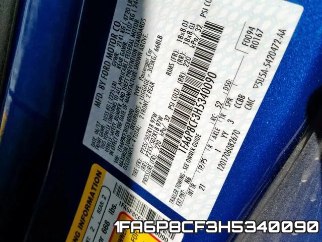 1FA6P8CF3H5340090 фото 2