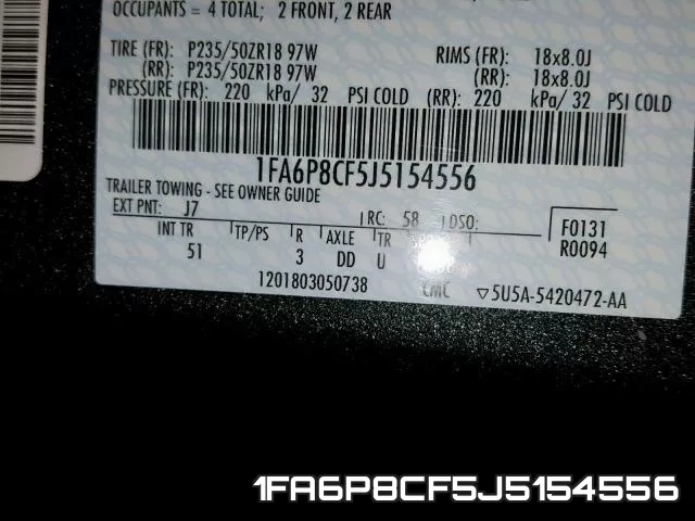 1FA6P8CF5J5154556 фото 2