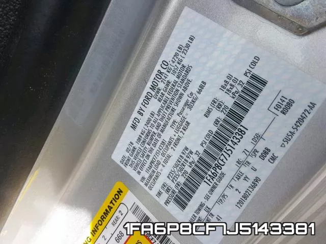 1FA6P8CF7J5143381 фото 2